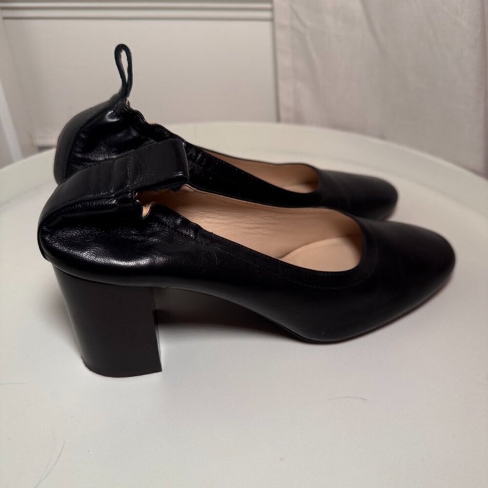 Everlane The Day Heel in Leather Black - Worn Once, Size 8!